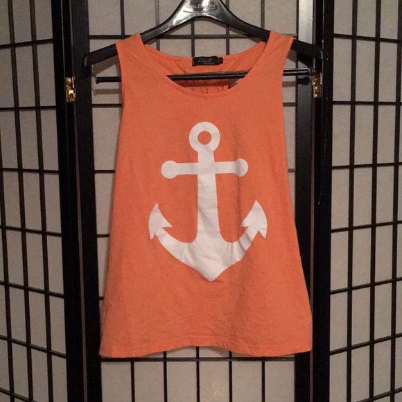 Tops - Loose Tank Top w/ Anchor Image